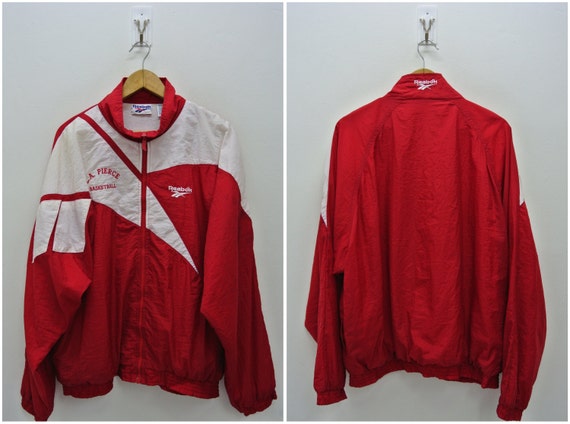 reebok jacket vintage red