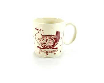 Vintage 1984 Taylor & Ng LE CANARD French Duck Red and White Mug