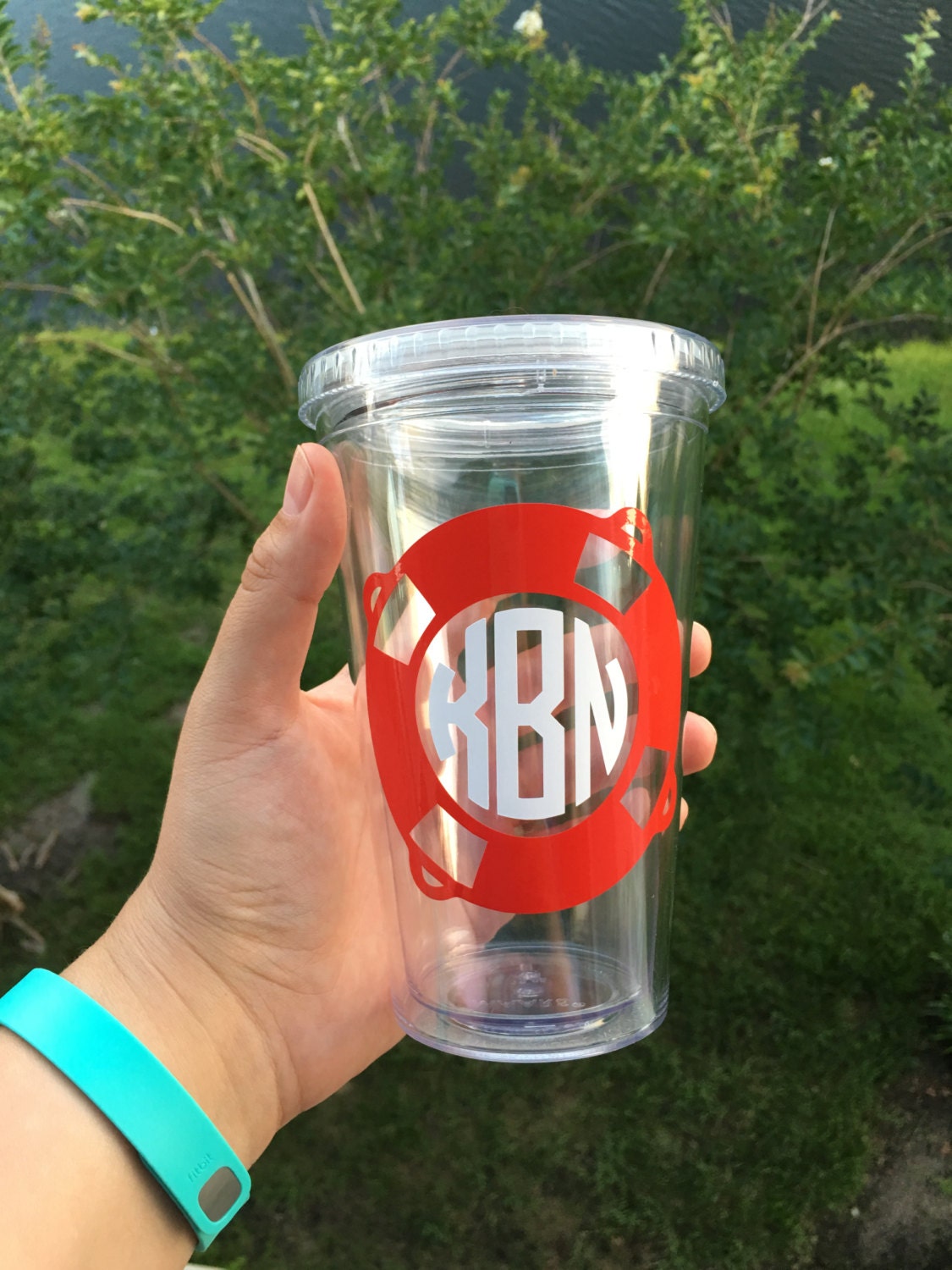 Monogram Vinyl Tumbler by AweSamDesigns on Etsy