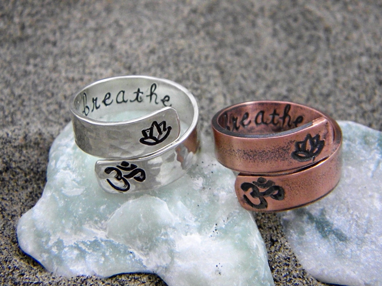 Yoga ring hand stamped