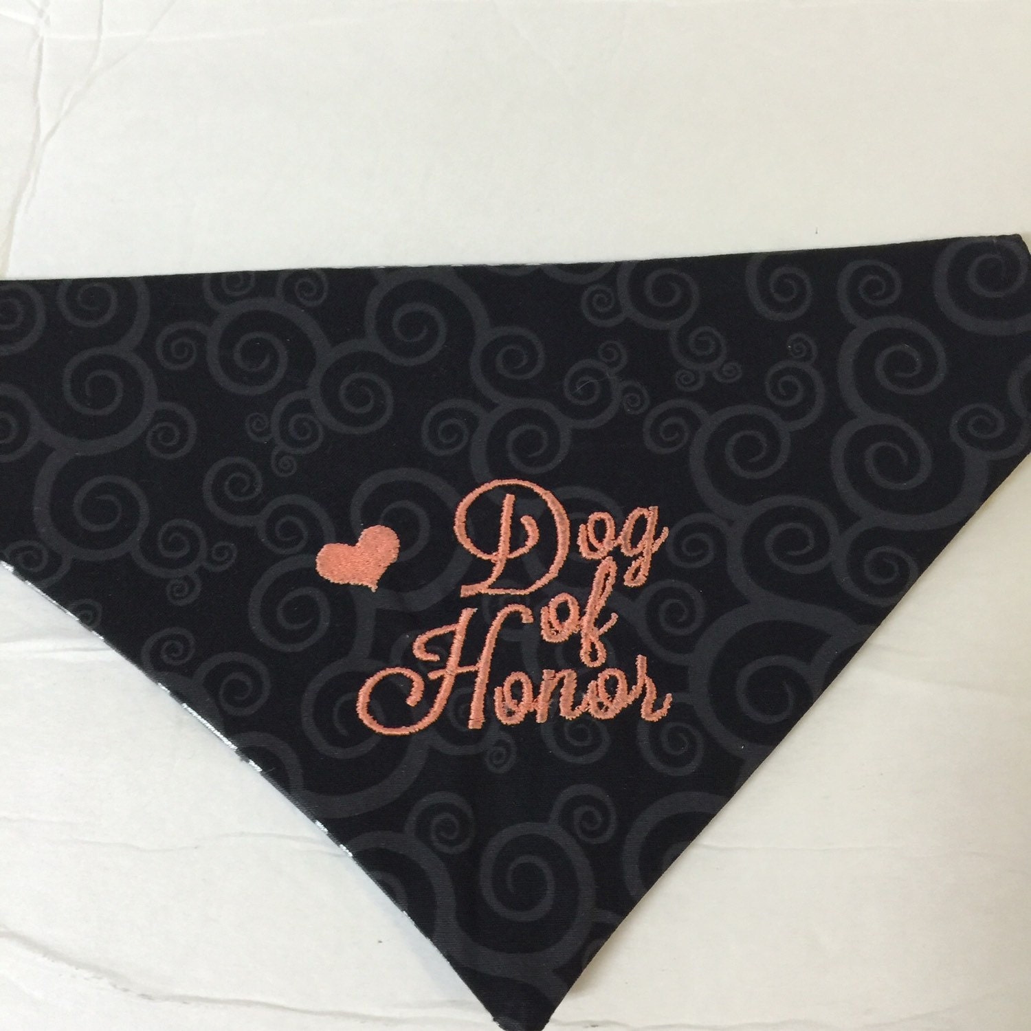Dog of Honor Dog Bandana Reversible Dog Bandana Wedding Dog