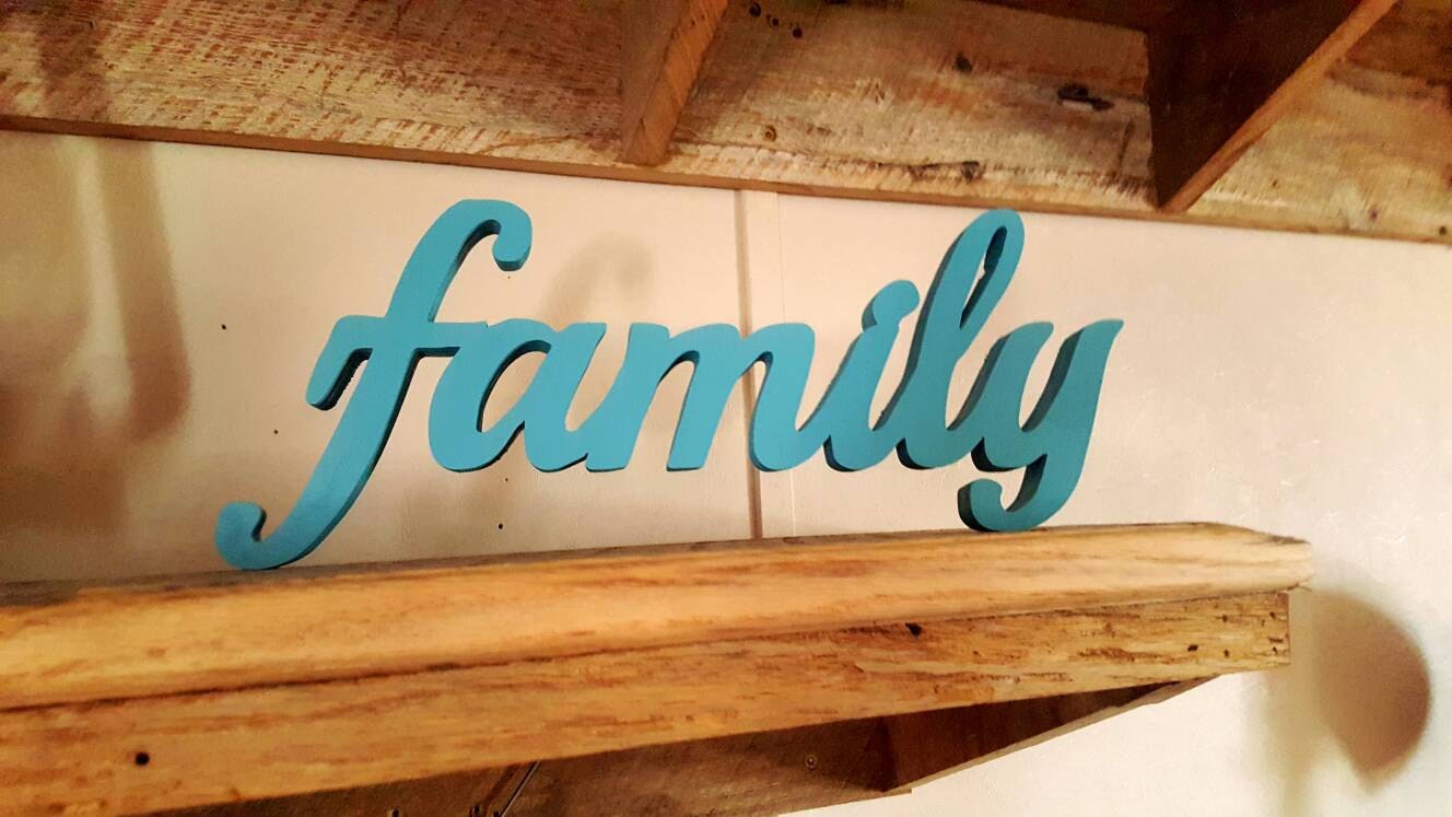 Family sign freestanding home decor