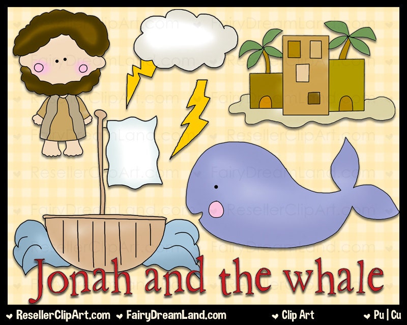 Jonah and the Whale Clip Art Commercial Use Digital Image