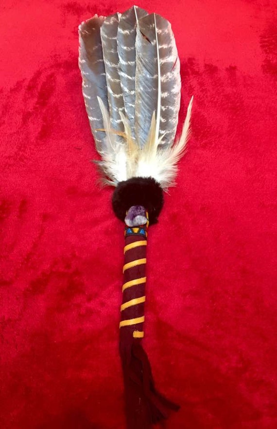 feather smudge wand