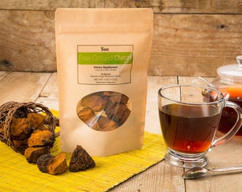 Siberian Dried Chaga Mushroom Chunks with Black Top Crust , Dietary tea supplement, Antioxidant and Immune booster, Wild Harvested