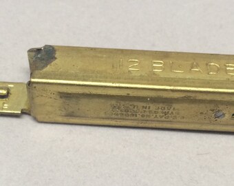 Vintage Schick Injector Razor Blade Set for Vtg Shaver Gold 12 Blades