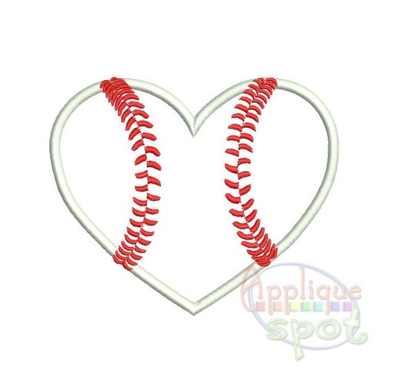 Valentine's Day Baseball Softball Heart 5 sizes