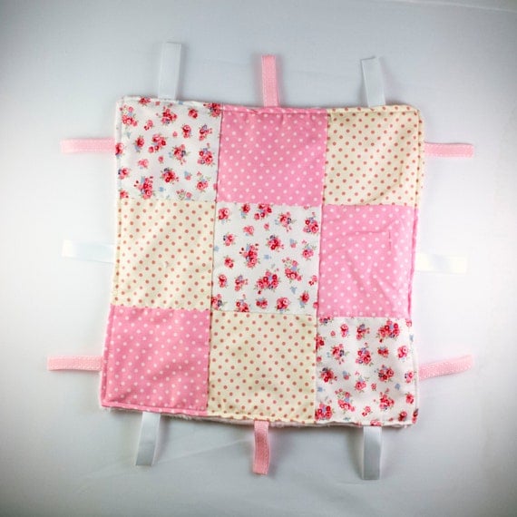 Taggie Blanket Taggy Blanket Baby Taggies Baby by NallasBoutique