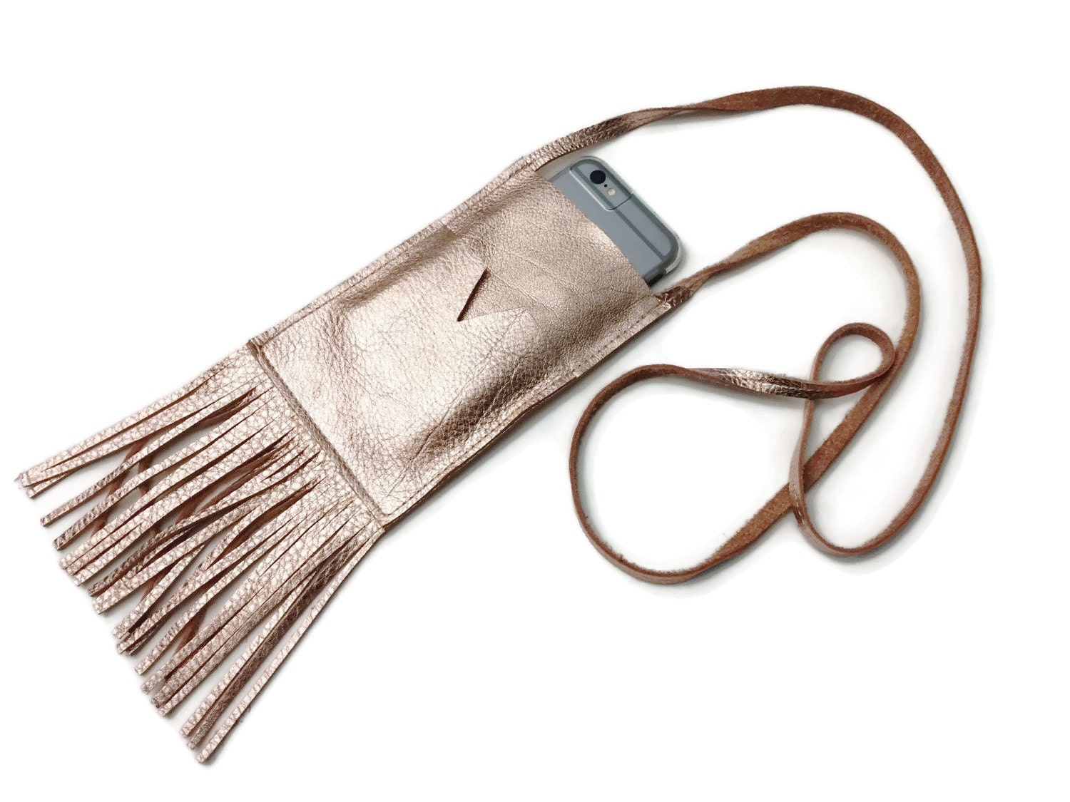 Rose Gold iphone 7 case // Leather iphone by AngelaValentineBags