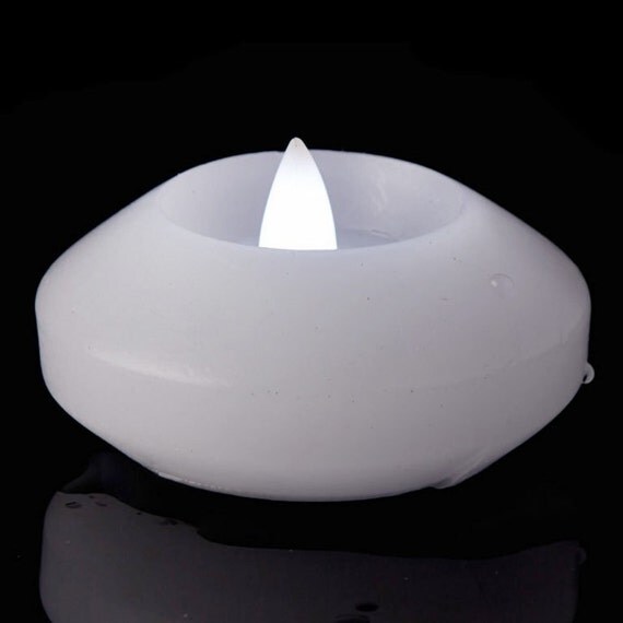 LED Round Floating White Candle 3inch 2Piece