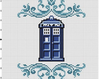 The Tardis - Doctor Who Cross Stitch Pattern - Instant Download