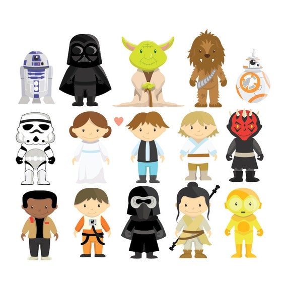 Star Wars Clipart Vector Set Instant Download Personal