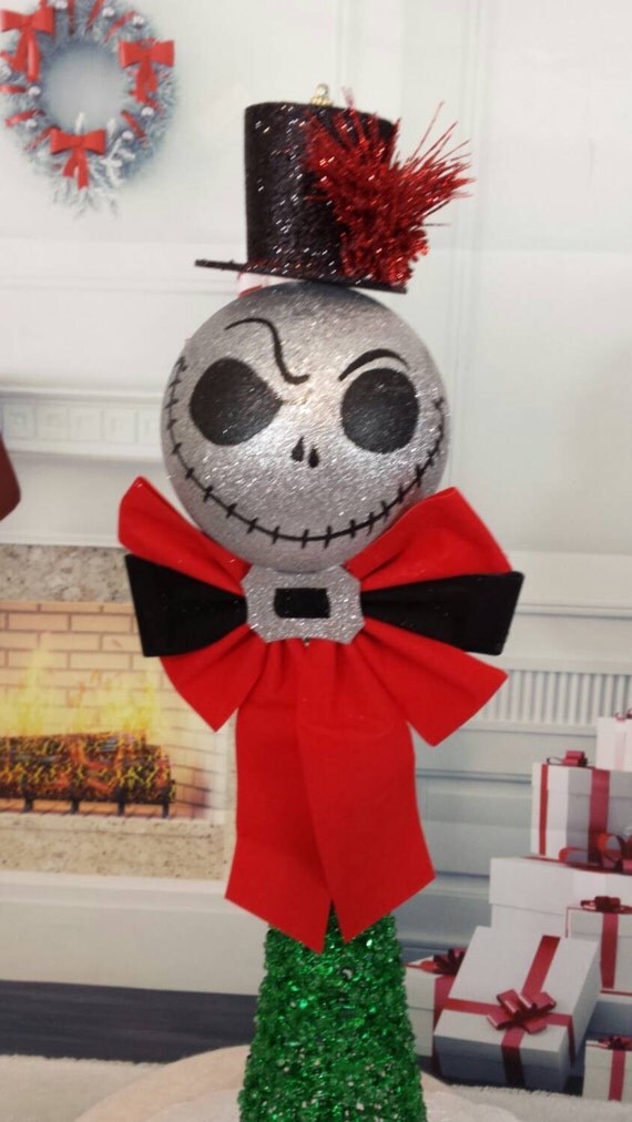 nightmare before christmas tree topper jack glitter head with nightmare before christmas tree topper jack glitter head with