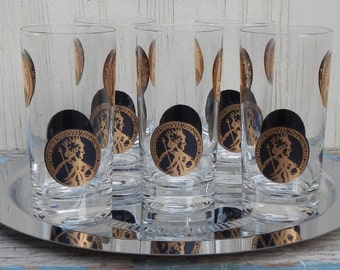 Set of 5 Retro Barware Glasses!