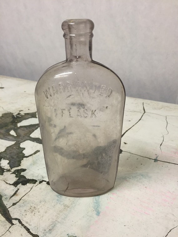 Download Antique purple liquor bottle warranted flask glass collectible Yellowimages Mockups