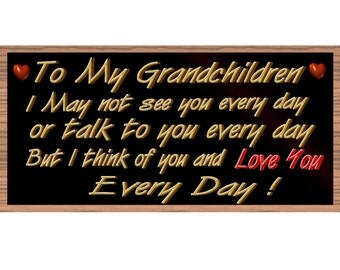 Grandchildren Wood Signs - Handmade Wood sign Grandchildren ,GS2233, Grandchilden Wood sign, Primitive Grandchildren sign handmade