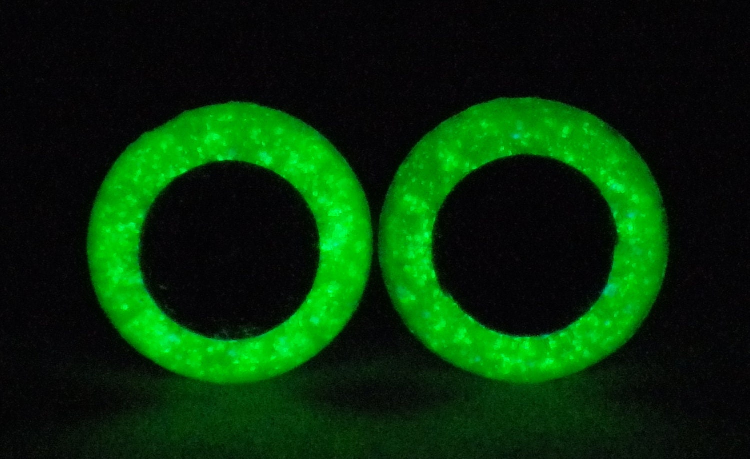 6mm Glow In The Dark Eyes Metallic Green Safety Eyes With