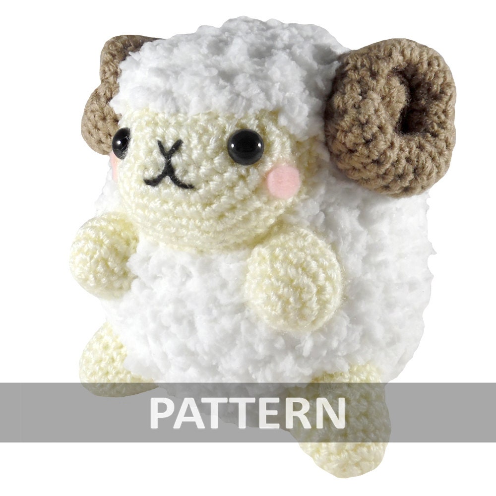 PATTERN Fluffy Ram Amigurumi Crochet Plush PDF