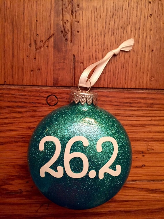 Marathon Christmas Ornament Custom Vinyl Running Gift 26.2