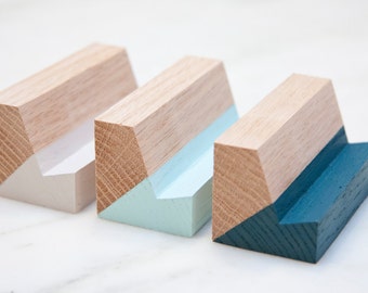 Red Oak Wood Business Card Holder