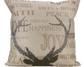 Deer Inscription - Pillow Cover