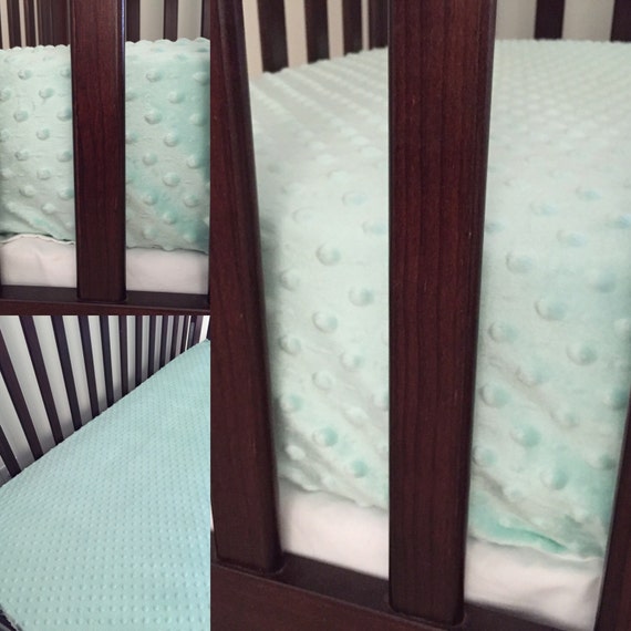 Aqua mint minky sheets aqua minky crib sheet aqua by BabyEtiquette