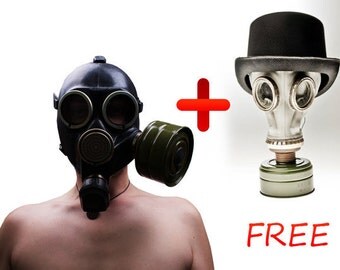 Halloween Gas mask ... Soviet army gas mask ... Soviet gas mask GP-7k.. Gasmask ... military ... cyber mask ... White gas mask GP 5 for FREE
