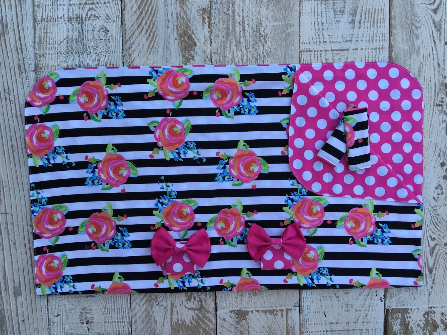 Custom Baby Girl Car Seat Canopy Set Roses by SugarPeasCreations