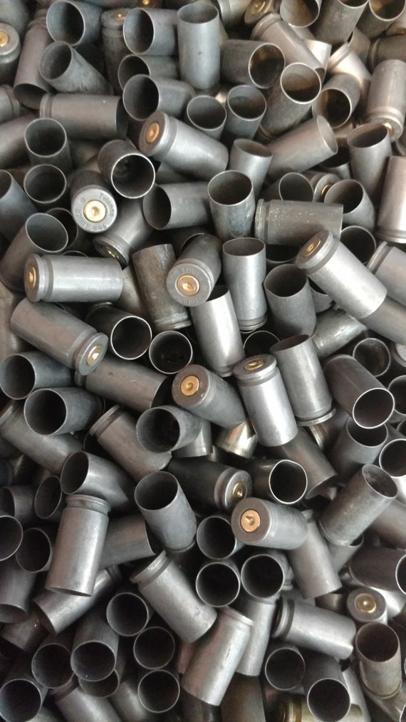 9mm Steel Bullet Casings! Set of 50. Dark Steel Tone! Empty Spent Ammo