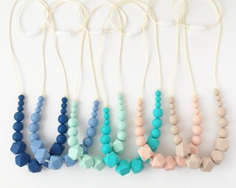 Silicone Teething Necklace, Mommy Chew Necklace, Bite Beads, Nursing Jewelry, Teether Chewing Beads, Chew Jewelry Beads, Chewelry Necklace
