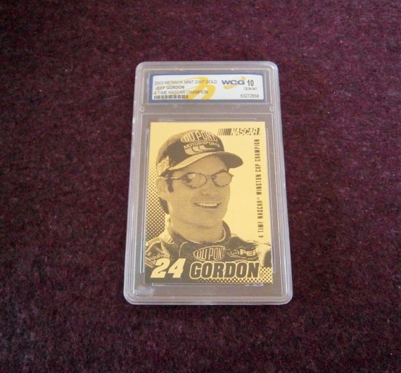 Jeff Gordon NASCAR Trading Card 24 Car 23kt Gold Merrick Mint