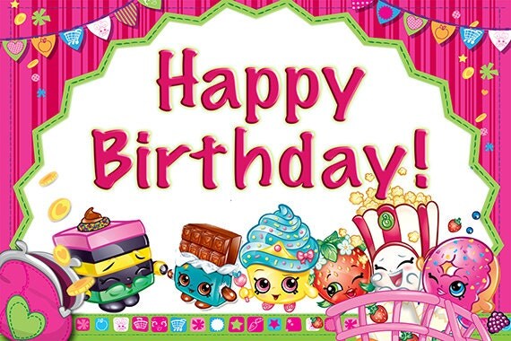 Shopkins Birthday Banner