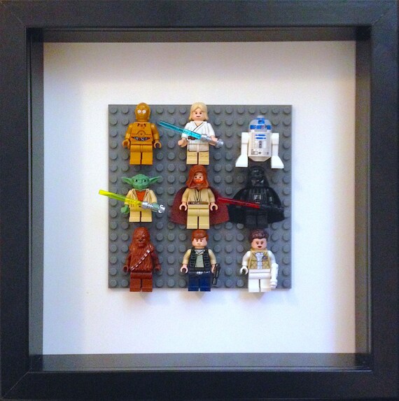 Lego Star Wars Framed Wall Art Minifigures C3PO by Brickzilla