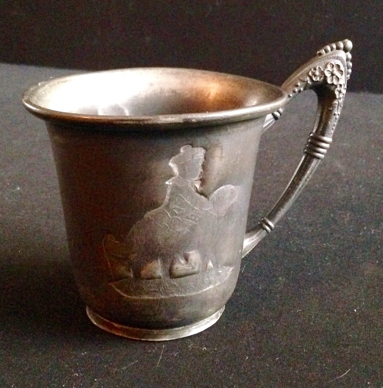 Antique Silver Plated Child's Drinking Cup With