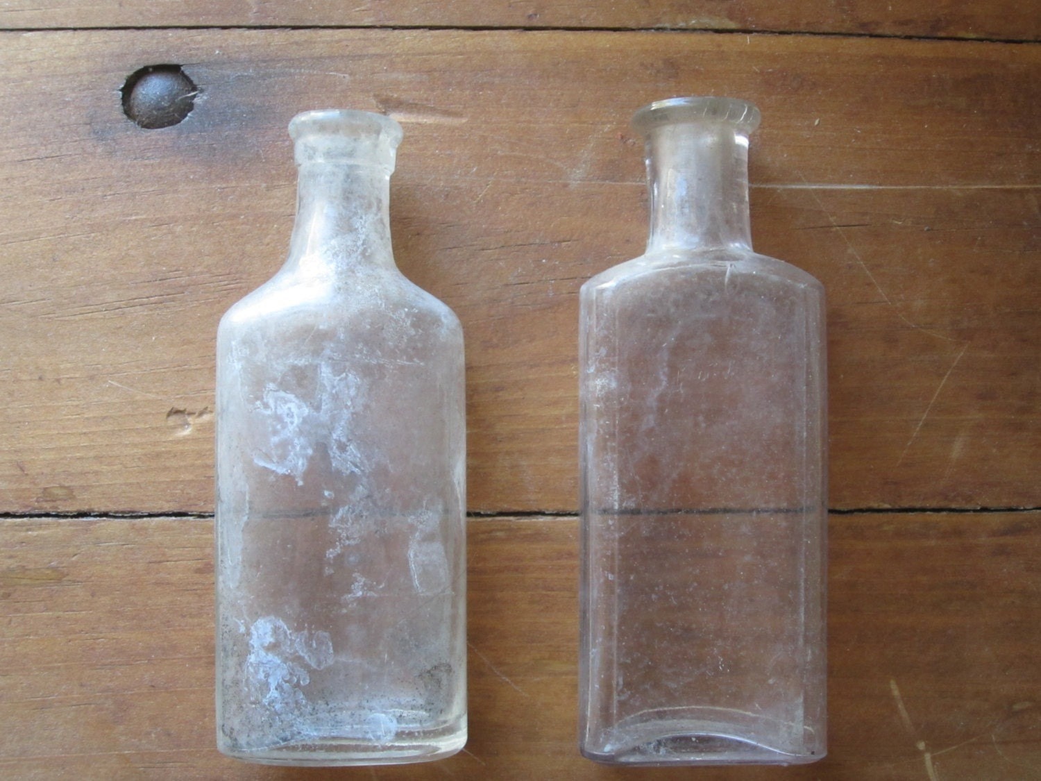 Download Set of 2 Antique Small Clear Glass Bottles antique bottles