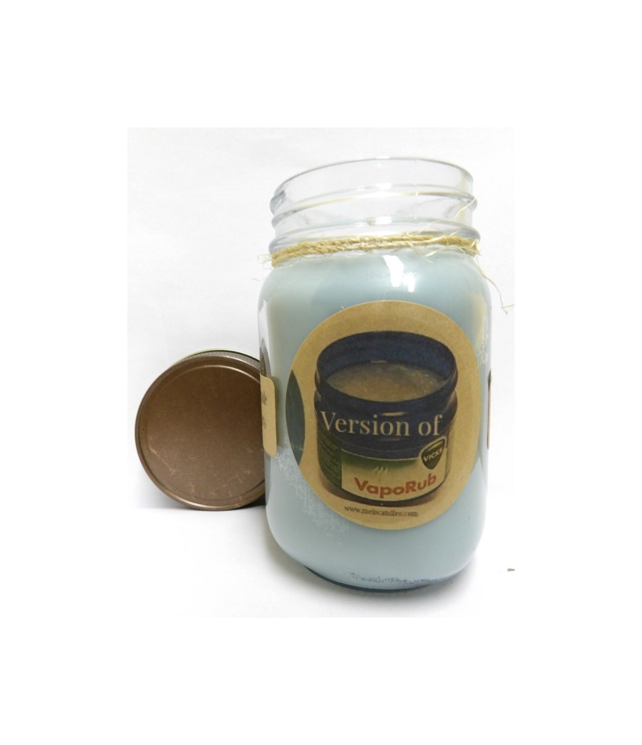 Vicks Vapor Rub Type 16oz Country Jar Handmade Soy Candle