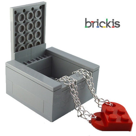 Gift box made of LEGO® bricks for wedding rings or minifigures