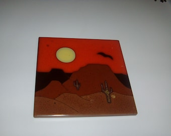 Vintage Made in Itly decorative tile