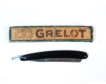 French Cut Throat Razor, Le Dandy 39 Thiers Issard, Le Grelot Case