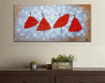 Wall Art, Oil Painting, Ballet Dancer Painting, Canvas Art, Abstract Art, Canvas Painting, Abstract Painting, Bedroom Wall Art, Large Art