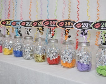 30th Birthday Decoration available in 9 Colors, 30th Candy Buffet, Kiss the 20s Goodbye, 30th Birthday Sign, 30th Centerpiece, Over the Hill