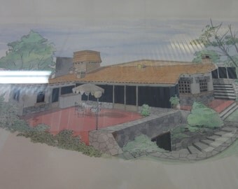 Frank Lloyd Wright Style Watercolor