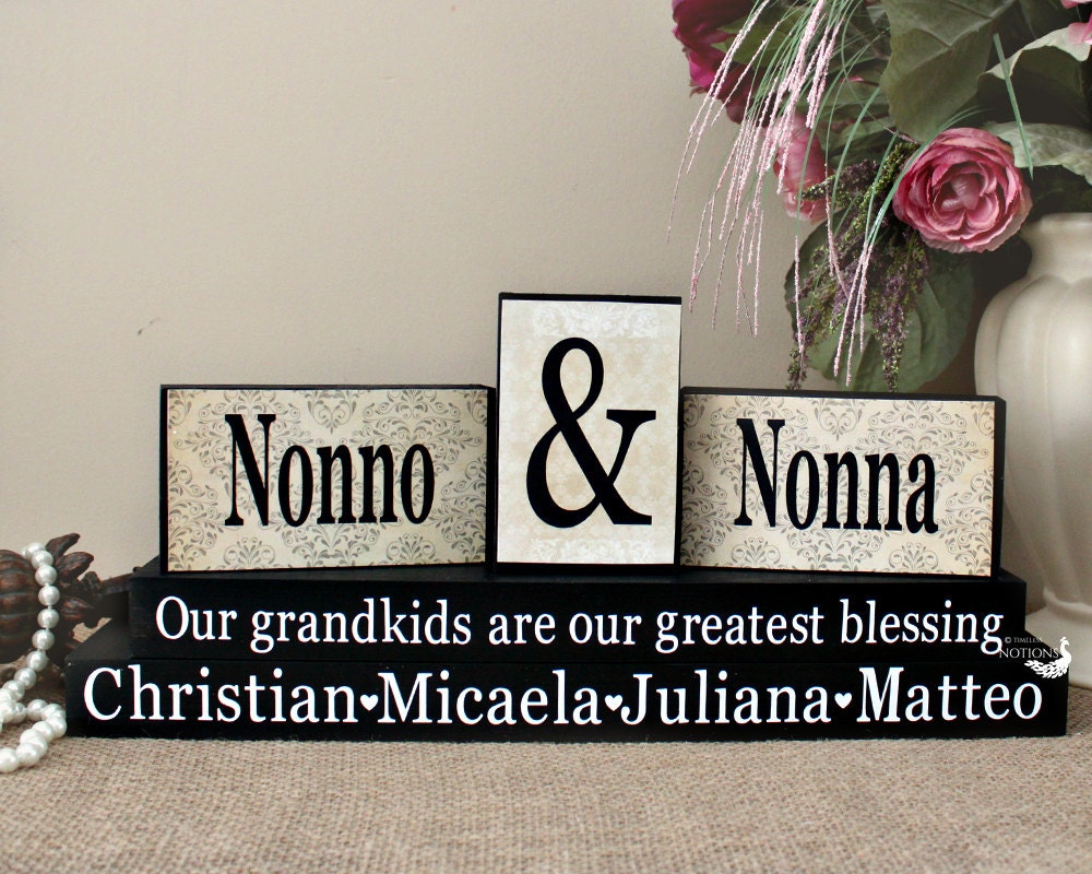 Nonna and Nonno Personalized Gift Grandparents by TimelessNotion