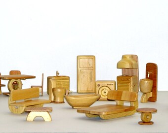 dollhouse furniture set -σετ επίπλων για κουκλόσπιτο