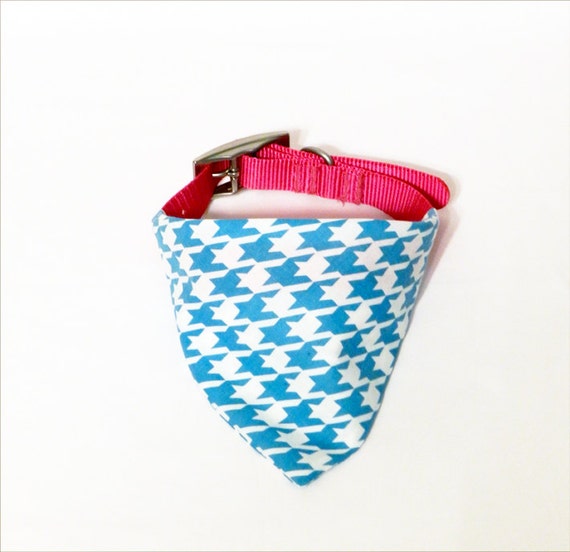 Personalized Dog Collar Bandana Custom Blue Dog Bandana