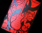 Rock N roll wedding laser cut gatefold invitation guitar and roses rockabilly party alternative bride