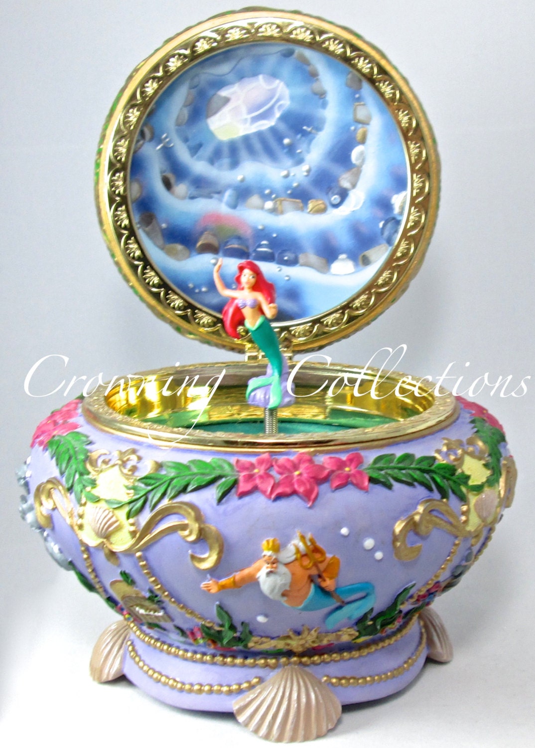 Disney The Little Mermaid Ariel Round Music Box Circular