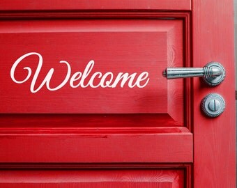 Welcome Door Decal - Front Door Sticker