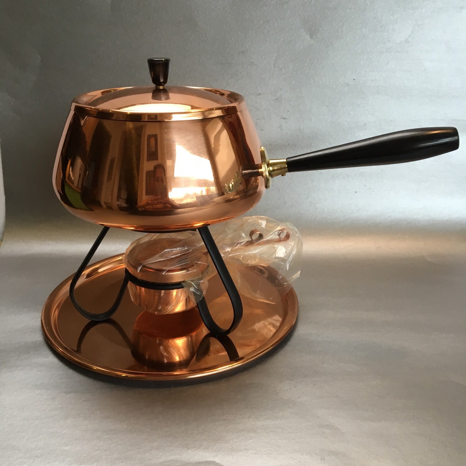 NEW Vintage Copper Fondue Pot Warming Pot