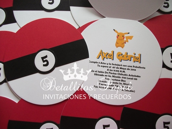 pokemon birthday party invitations